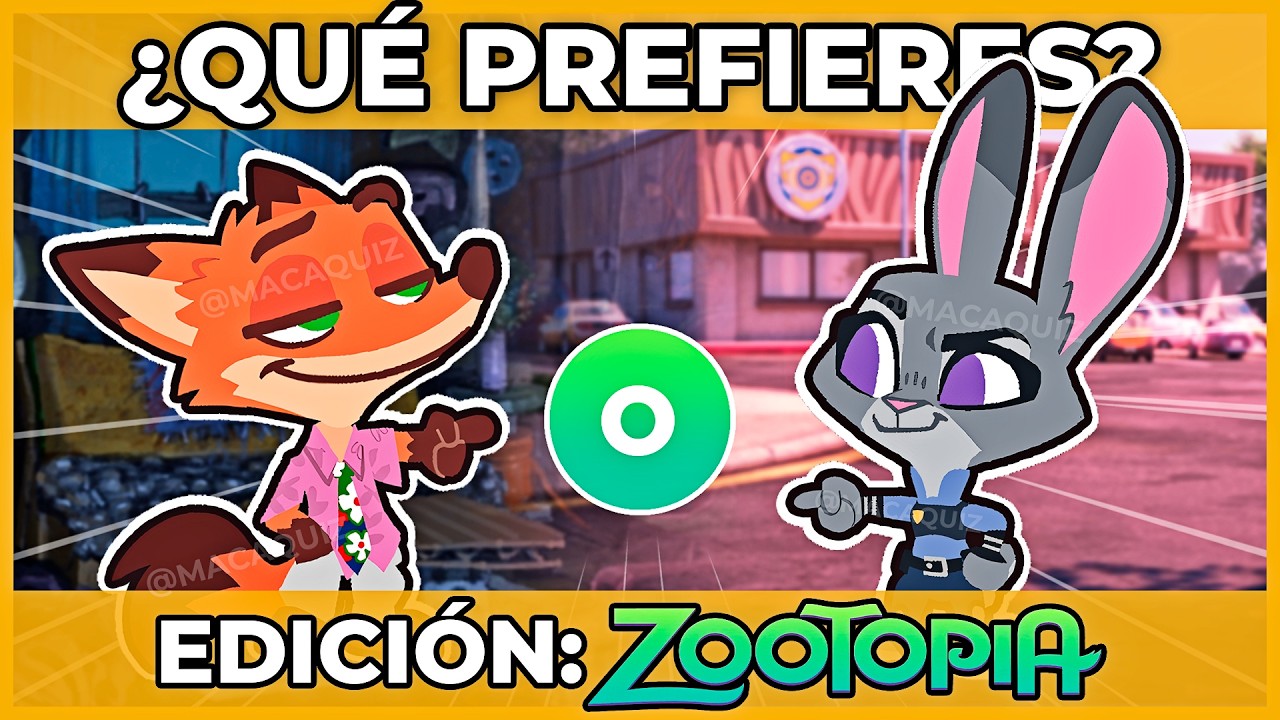 🔄️ ¿QUÉ PREFIERES? | 🦊🐰 ZOOTOPIA | Juego de elecciones | 🐵 