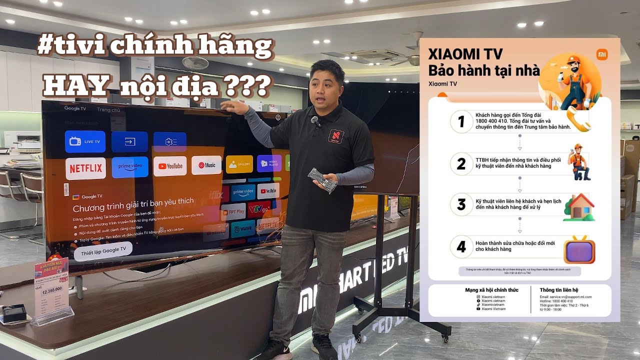 TIVI XIAOMI CHÍNH HÃNG vs TIVI XIAOMI NỘI ĐỊA : Bảo hành - Phần mềm - Giá ? Đánh giá chi tiết nhất !