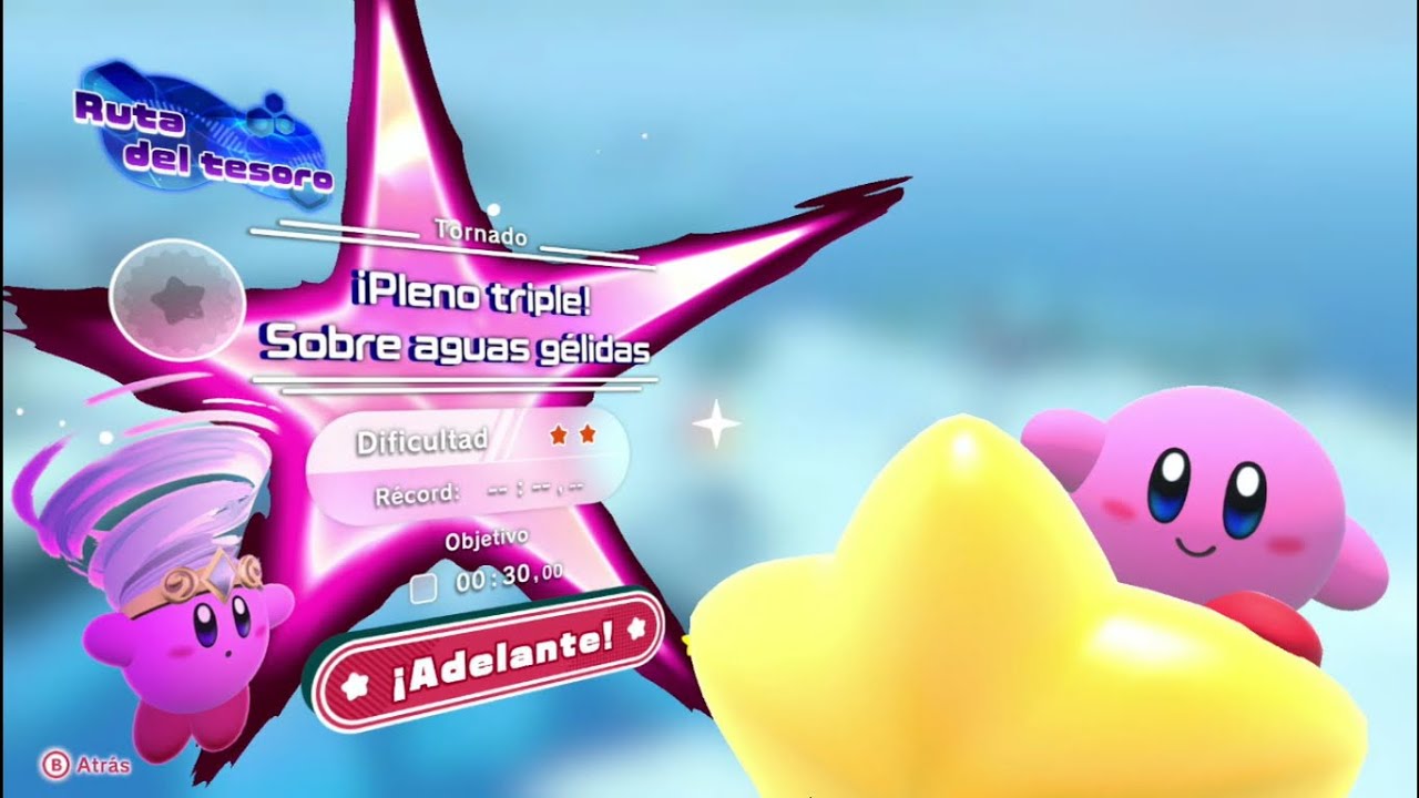 Kirby y la tierra olvidada (Español) de Nintendo Switch. Ruta Tornado (2 Estrellas) (1 jugador)