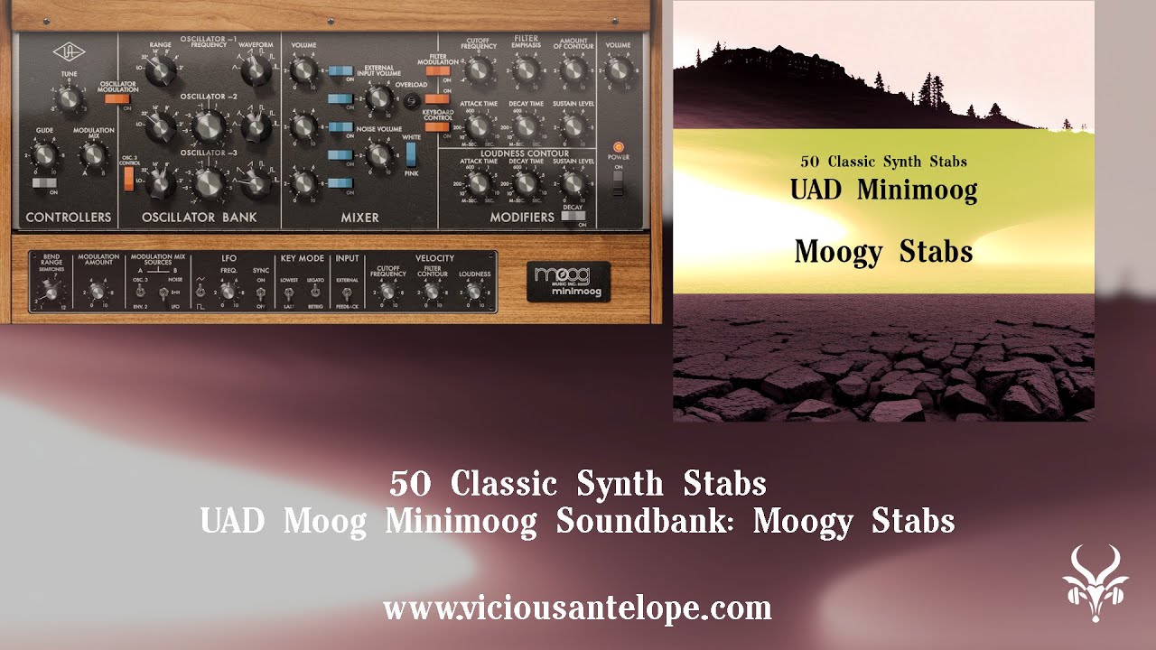 UAD Moog Minimoog Presets | Vicious Antelope - Moogy Stabs