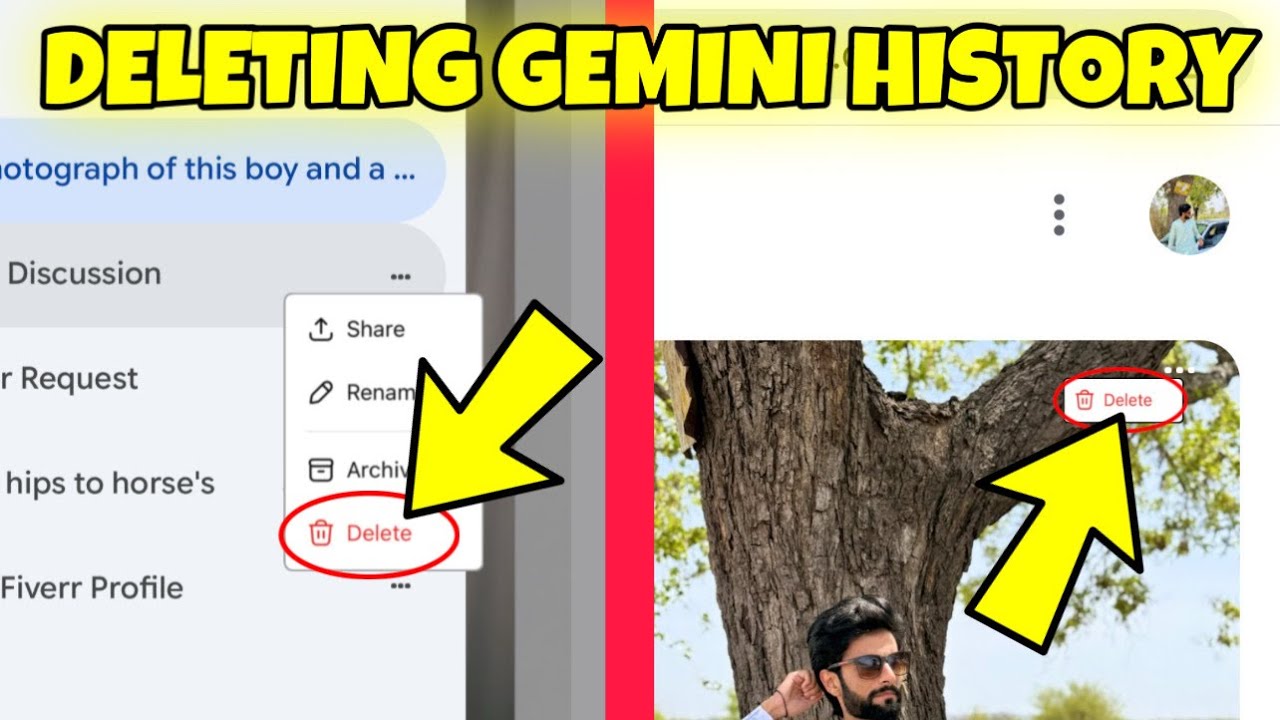 (2025) Как очистить историю Gemini &mdash; удалить загруженные фотографии и чаты