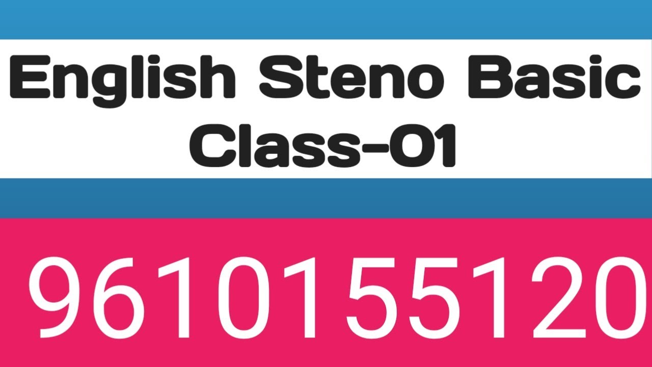 English Steno/Shorthand/Stenography/Stenographer Basic Class 01. Learn English steno for govt exams