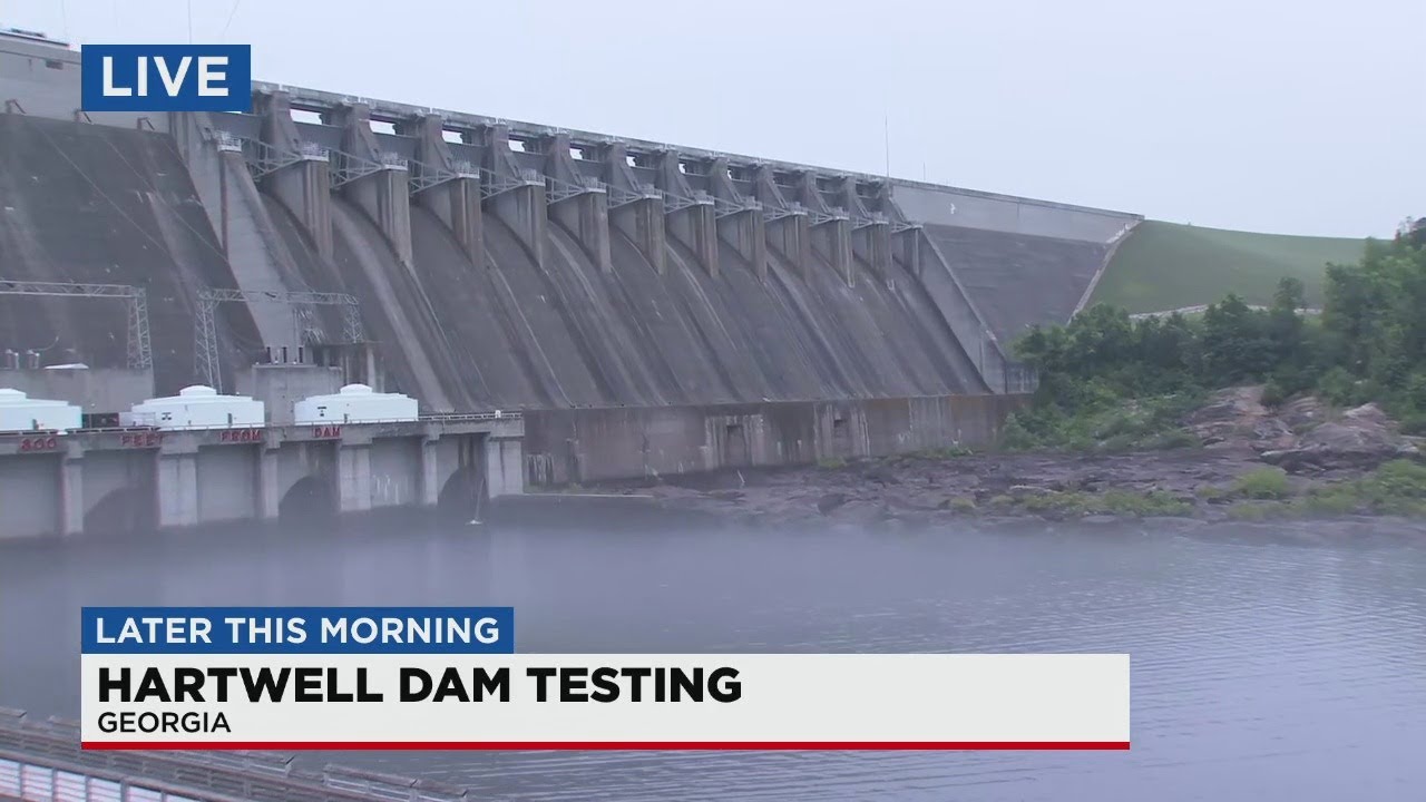 Lake Hartwell Dam testing day