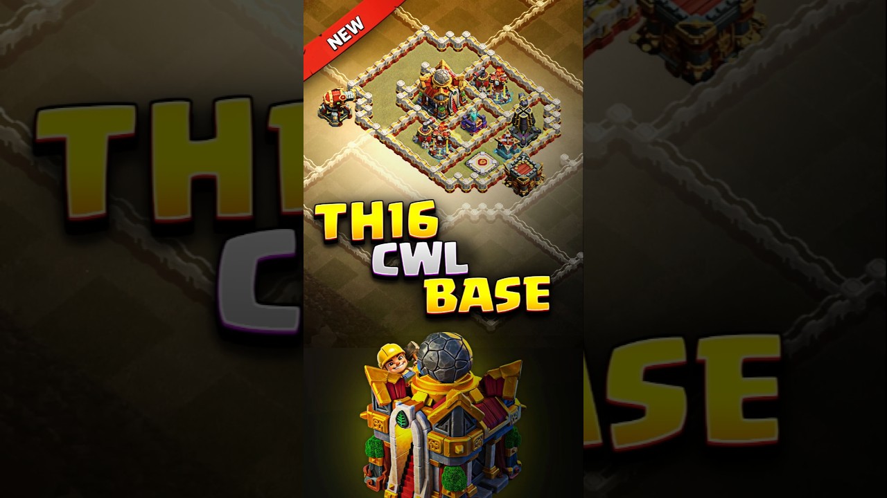 Nowa NAJLEPSZA baza TH16 CWL 2024 ⚒️ NIESAMOWITA analiza bazy Town Hall 16 #clashofclans #th16base