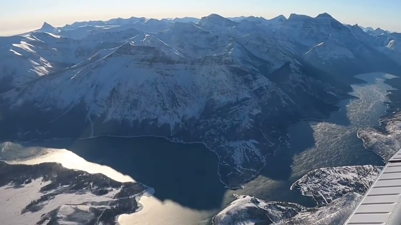 Flying over Rocky Mountains 