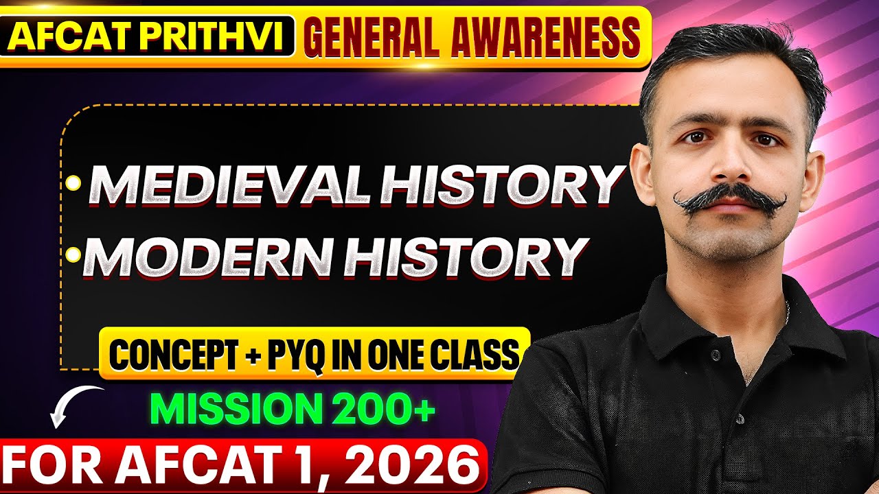 Complete Medieval & Modern History For AFCAT 1, 2026 | General Awareness For AFCAT 2026 | AFCAT Exam