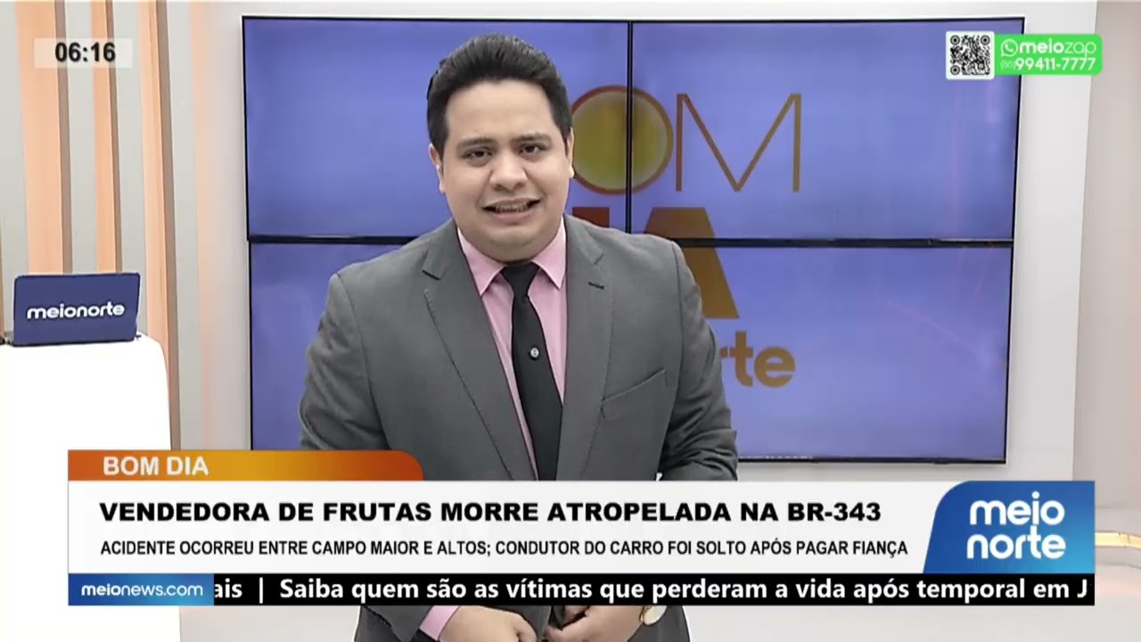 Vendedora de frutas morre atropelada na BR-343; acidente ocorreu quando ela vendia frutas; veja!