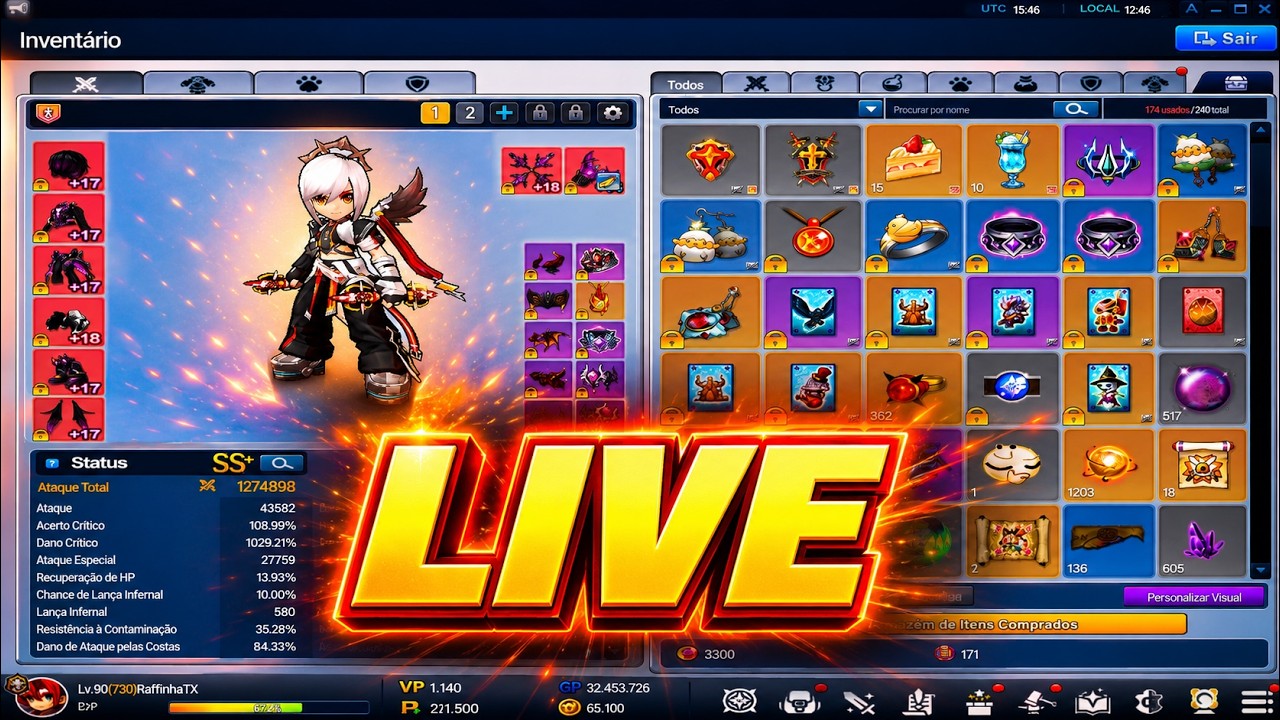 ⚔️ FARM + DICAS AO VIVO  !dicas !discord !zap #grandchase #live #jogos #mmorpg