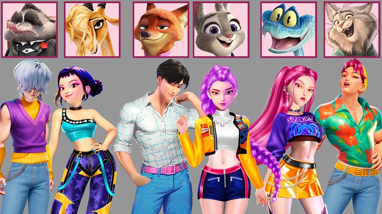 Epic Glow Up! Zootopia 2 x KPOP Demon Hunters Fashion Transformation