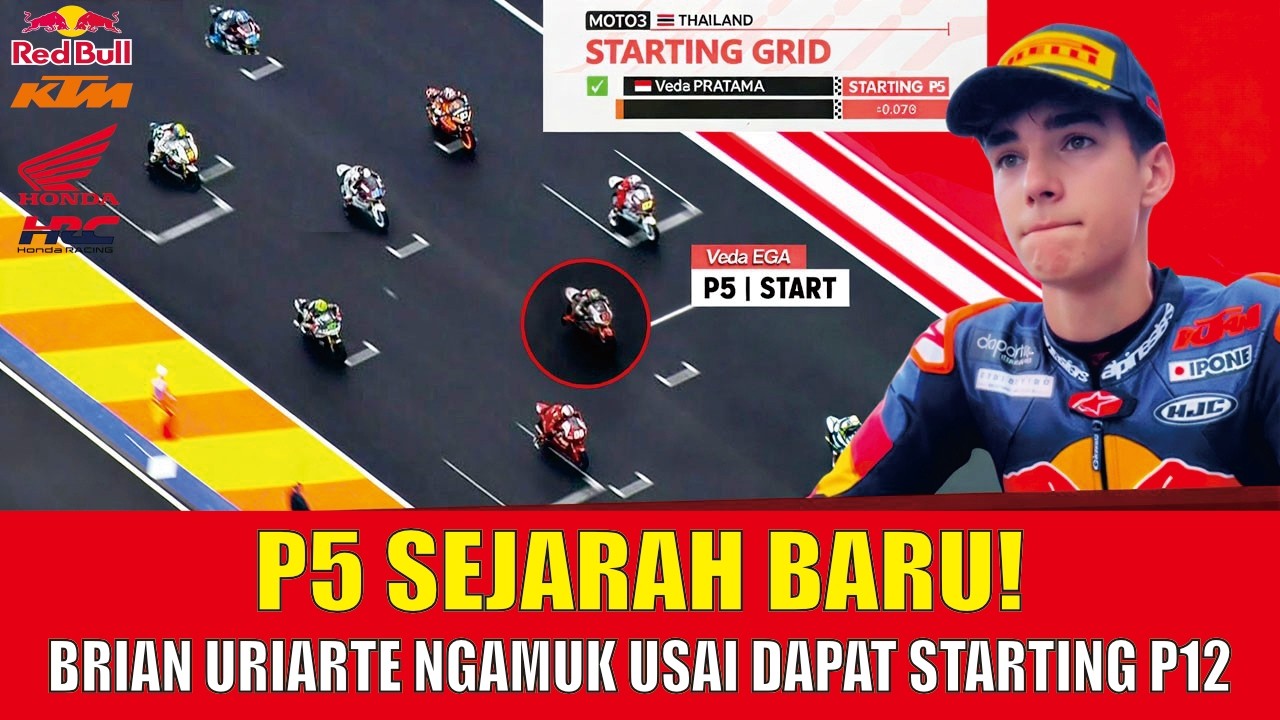 Veda Ega Bikin Paddock Geger! Brian Uriarte Ngamuk Lihat Hasil Kualifikasi Moto3 Thailand 2026