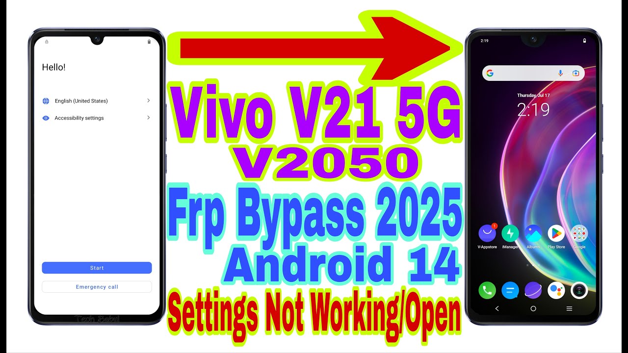 Vivo V21 5G (V2050) Android 14 Frp Bypass/Fix Settings Not Working | New Trick 2025 | Reset Frp Lock