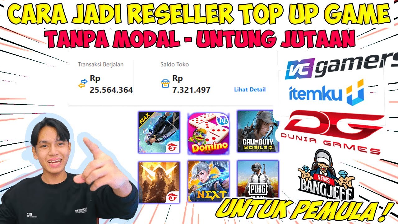 CARA JADI RESELLER TOP UP GAME❗TANPA MODAL❗ UNTUNG JUTAAN RUPIAH | RAHASIA VCGAMERS & ITEMKU TERBARU