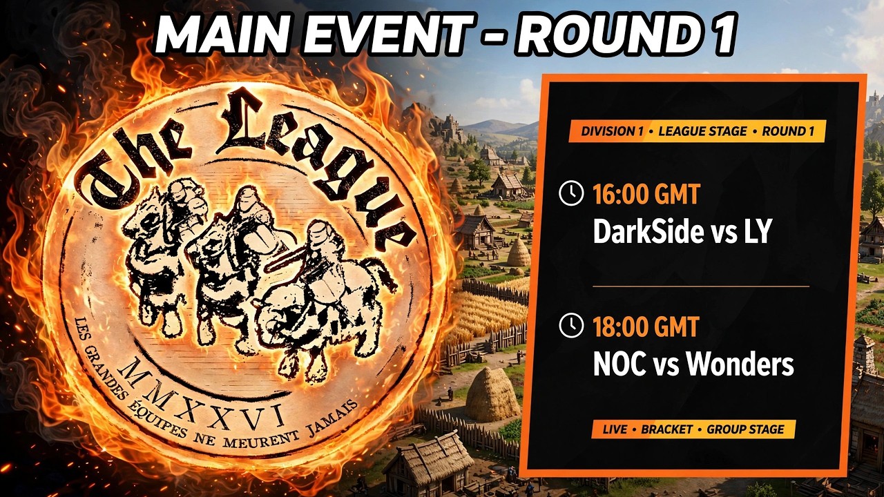 The LEAGUE MAIN EVENT | DarkSide vs LY | NOC vs Wonders | Round 1 (Mr.YO, ACCM, Sebastian and more)