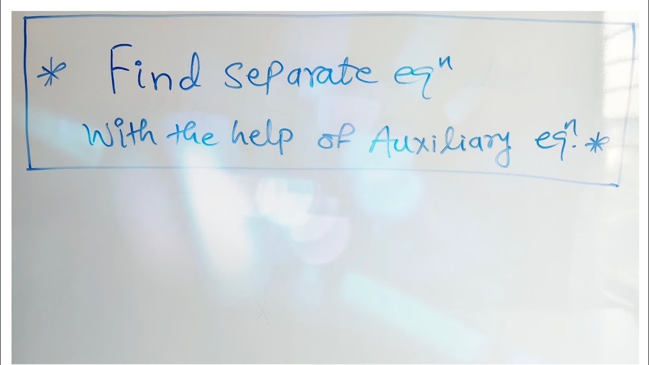 Find separate equation of lines