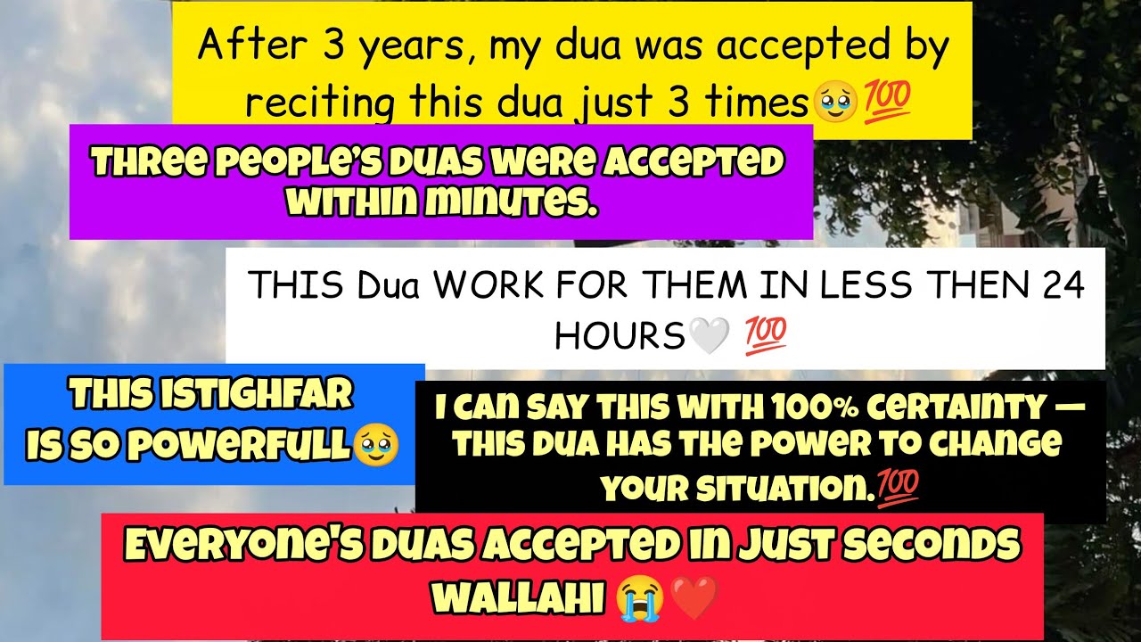 This dua work in just minutes wallahi🥹💯 Everyone