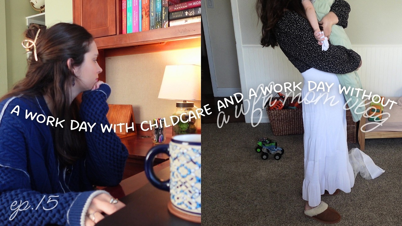 WFH MOM VLOG | EP16 | comparing childcare days to no childcare days as a remote worker