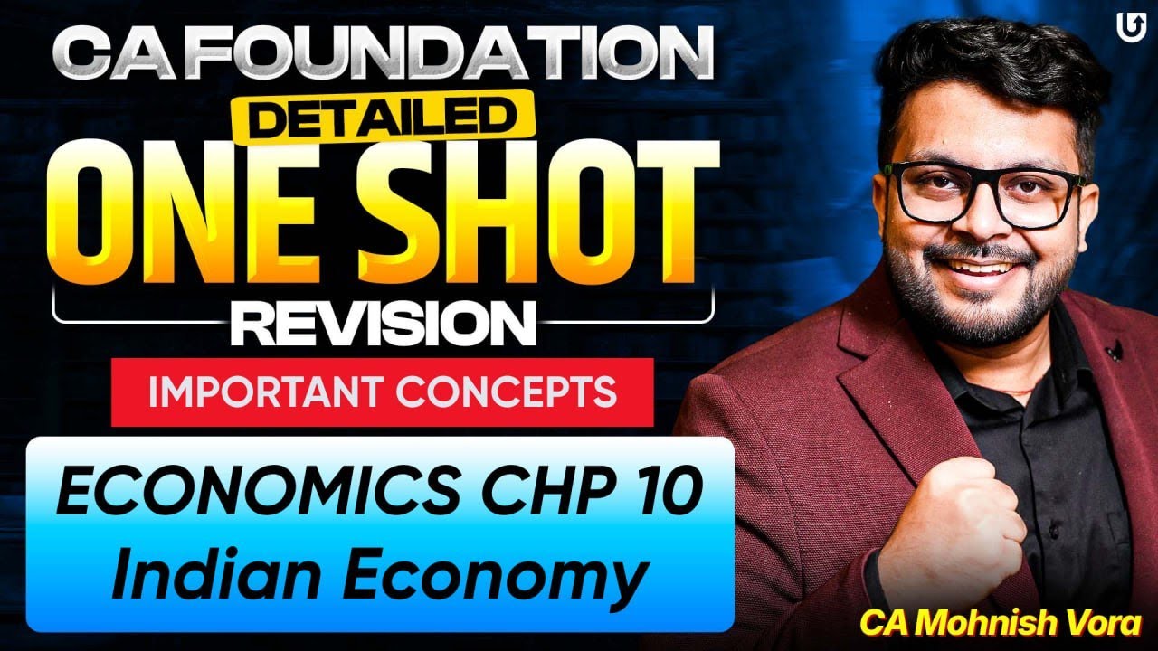 Indian Economy One Shot | Economics Chp 10 | CA Foundation Jan/May 2026 | CA Mohnish Vora