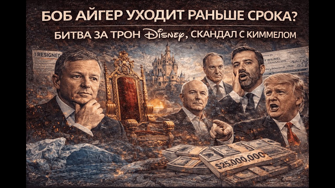 Боб Айгер уходит раньше срока? Битва за трон Disney, скандал с Киммелом и выплата Трампу