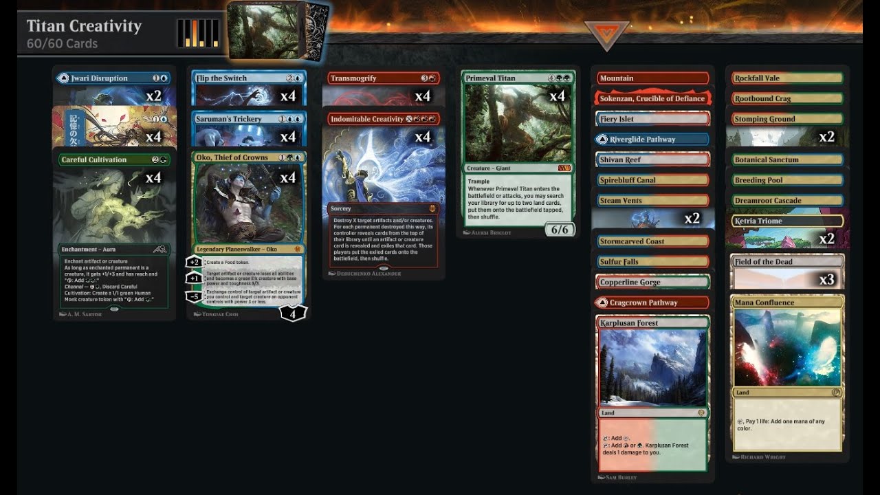 MTG Arena No Banned List Historic: Titan Field Creativity Deck Guide