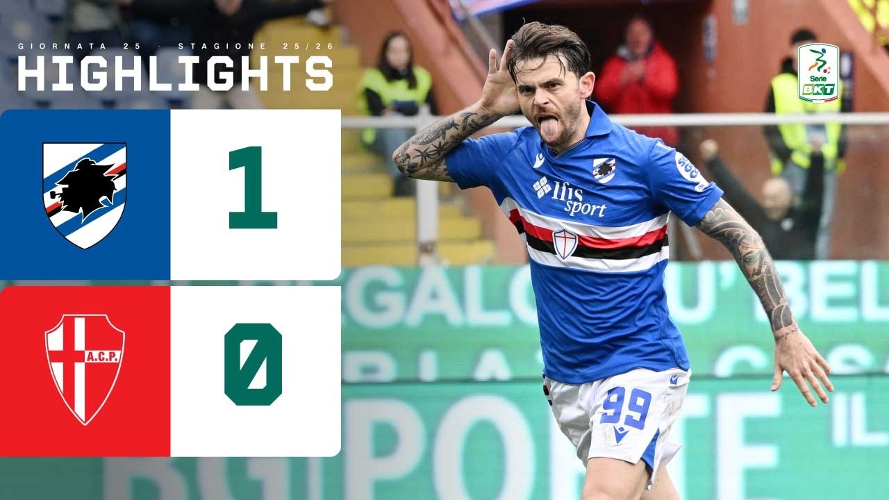 Sampdoria-Padova 1-0 | Ai blucerchiati basta il gol di Brunori dal dischetto | HIGHLIGHTS Serie BKT