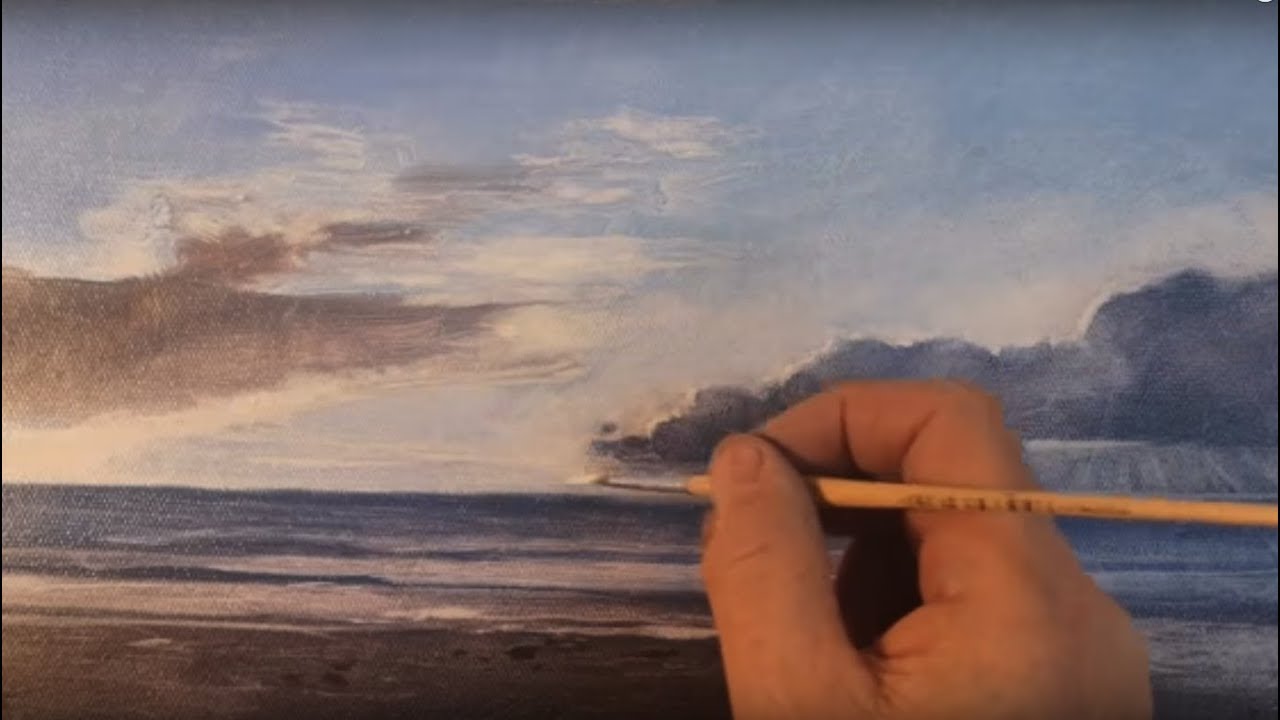 TECHNIQUE  A L'ESSUYAGE A L'HUILE: COMMENT FAIRE UN CIEL ET L'OCEAN