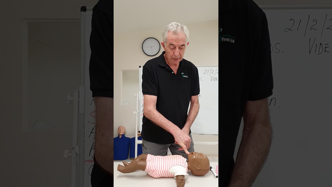 Recovery position for baby/infant up to one year