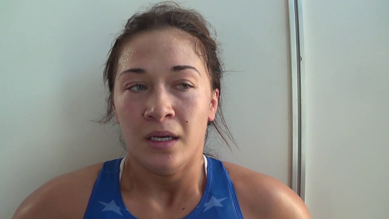 Alli Ragan (USA) after World Championships Semis win at 60 kg