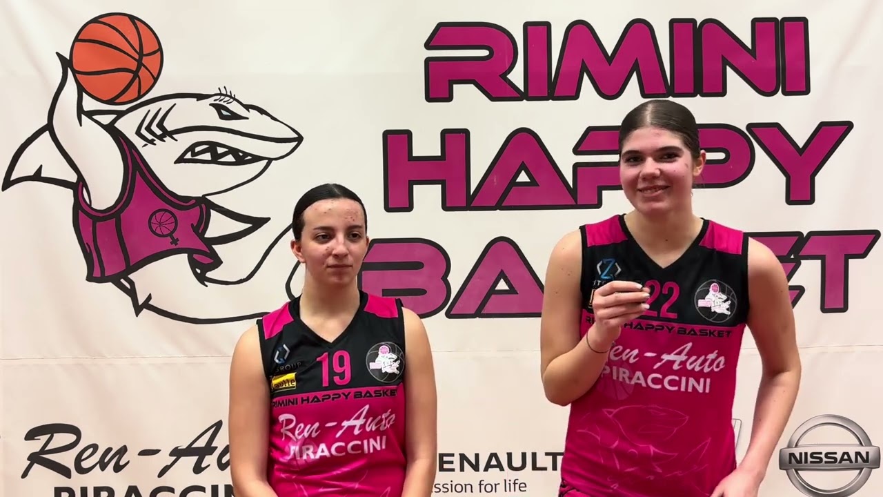 Ren Auto Rimini Happy Basket-Vis Rosa Ferrara 85-30, post partita con Sara Bombardieri e Maria Renzi