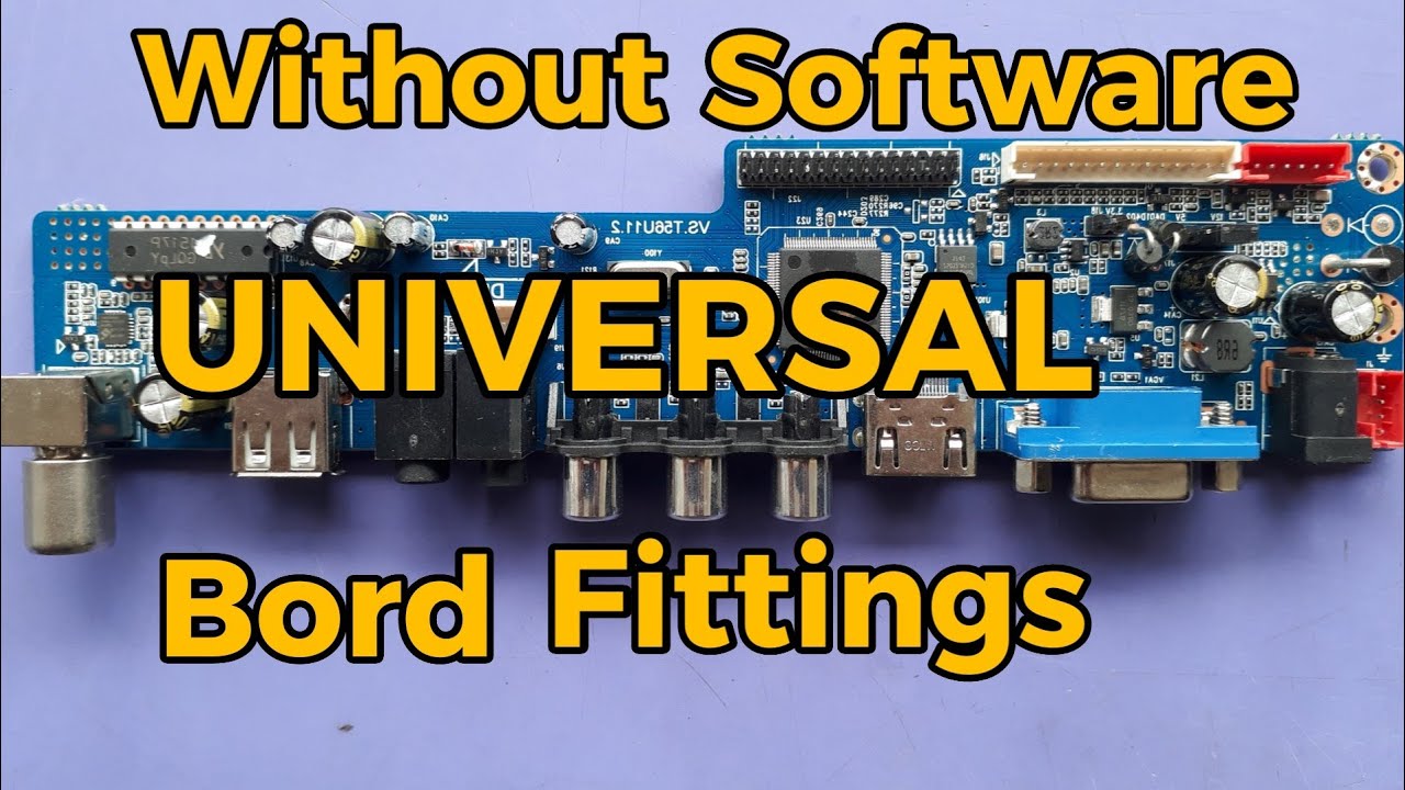 Universal board fitting || Without Software || Firmware || Led tv repair