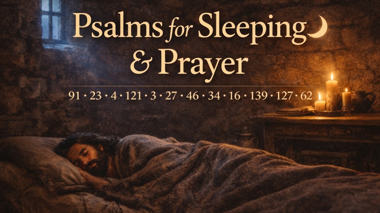 Psalms for Sleep - Psalms 91, 23, 4, 121, 3, 27, 46, 34, 16, 139, 127, 62, 37, 103 #prayer