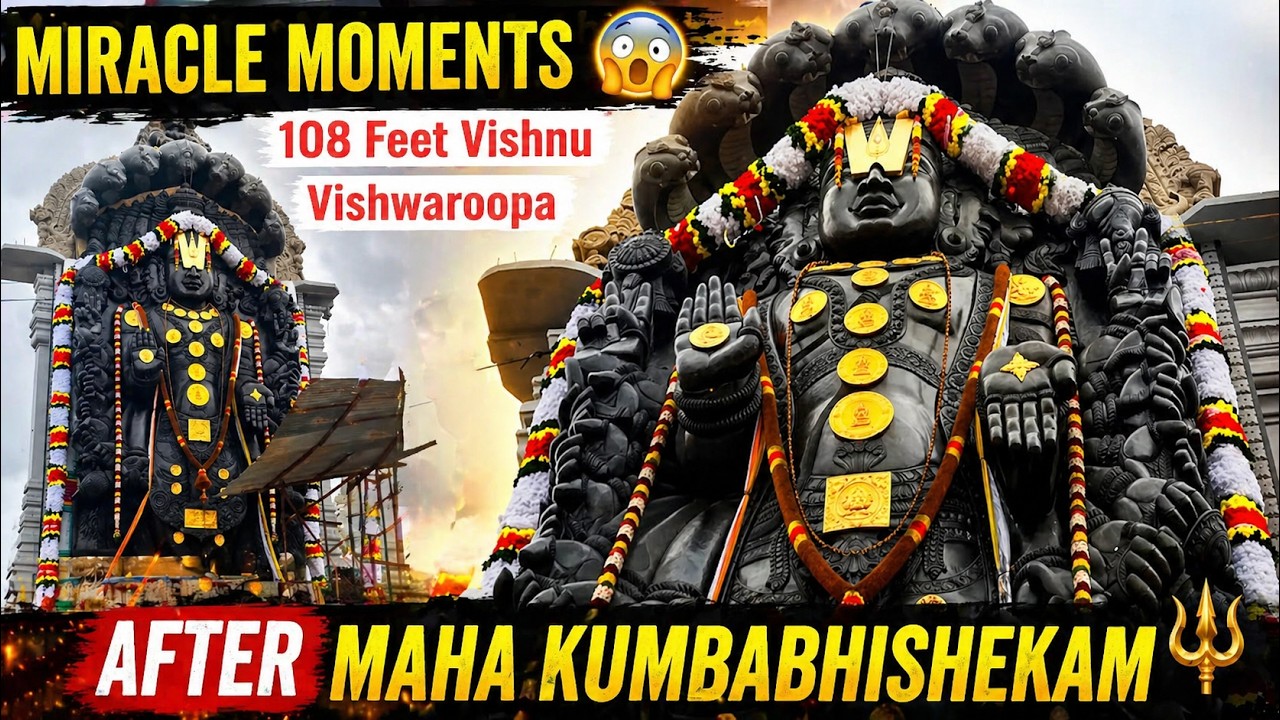 Once-in-a-Lifetime Unseen Vishnu Vishwaroopa Darshan 🔱 | Miracle Moments After Maha Kumbabhishekam🙏