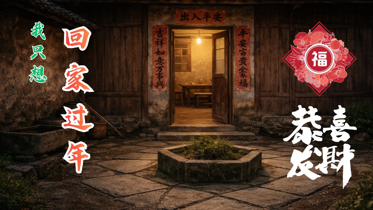 《我只想回家过年》｜2026 最催泪华语新年歌｜最想念的家 - 游子想家｜想念父母的抒情新年歌 ｜ 写给在外漂泊的你 ｜Chinese New Year Songs #回家过年 #新年歌 #新春快樂