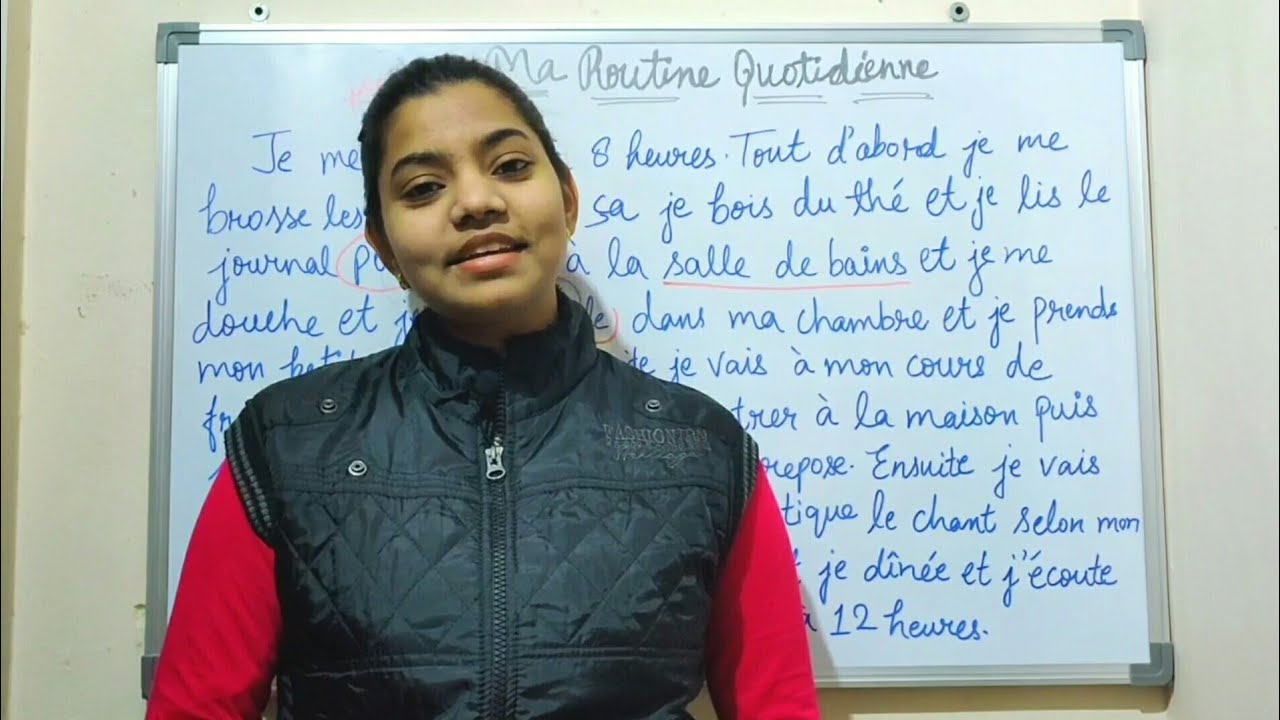 Daily Routine in French in a simple way (ma routine quotidienne)