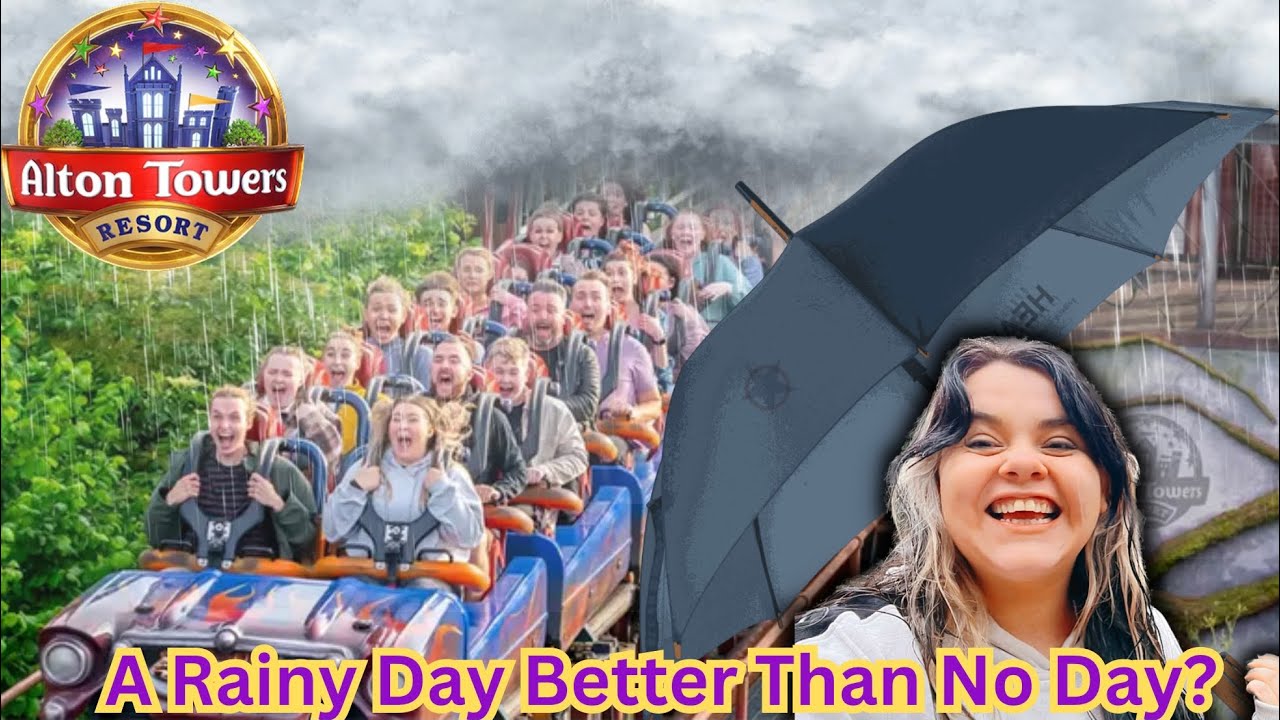 A Rainy day at Alton Towers | Nemesis Update & Waterfalls | Alton Towers Vlog August 2023