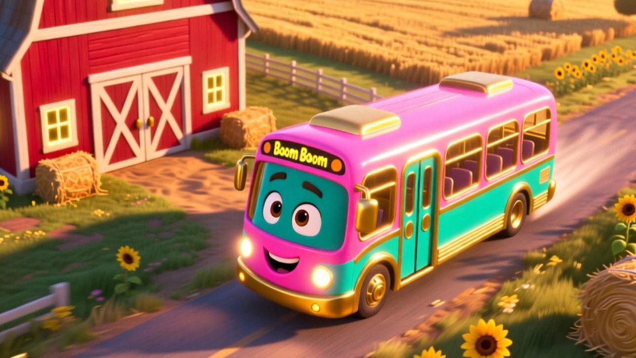 Baby Boom Boom Farm Bus 🚜 | Fun Learning & Play for Kids | Toddler Adventure Video