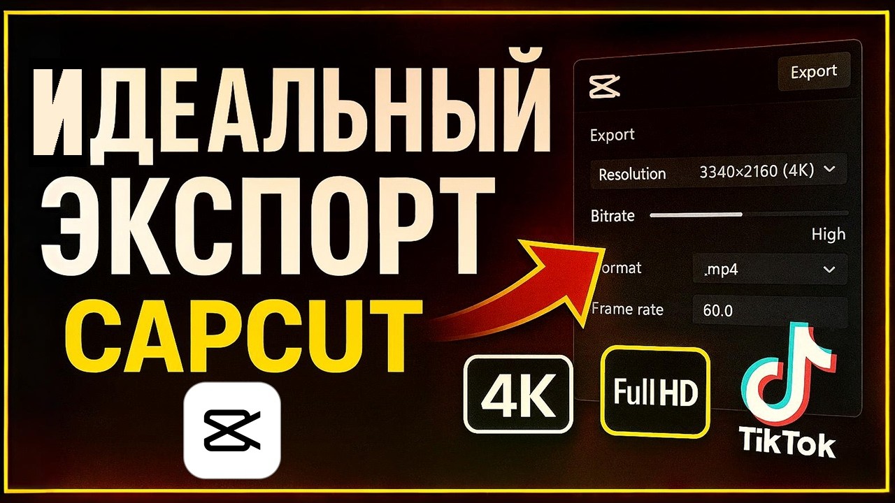 Как Правильно Экспортировать Видео в CapCut? ЛУЧШИЕ Настройки для YouTube и TikTok (4K/FullHD)