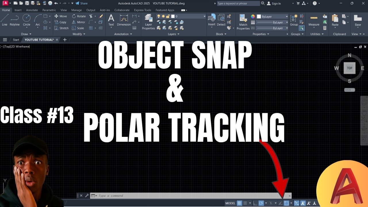 Object Snap and Polar Tracking in AutoCAD | AutoCAD for beginners