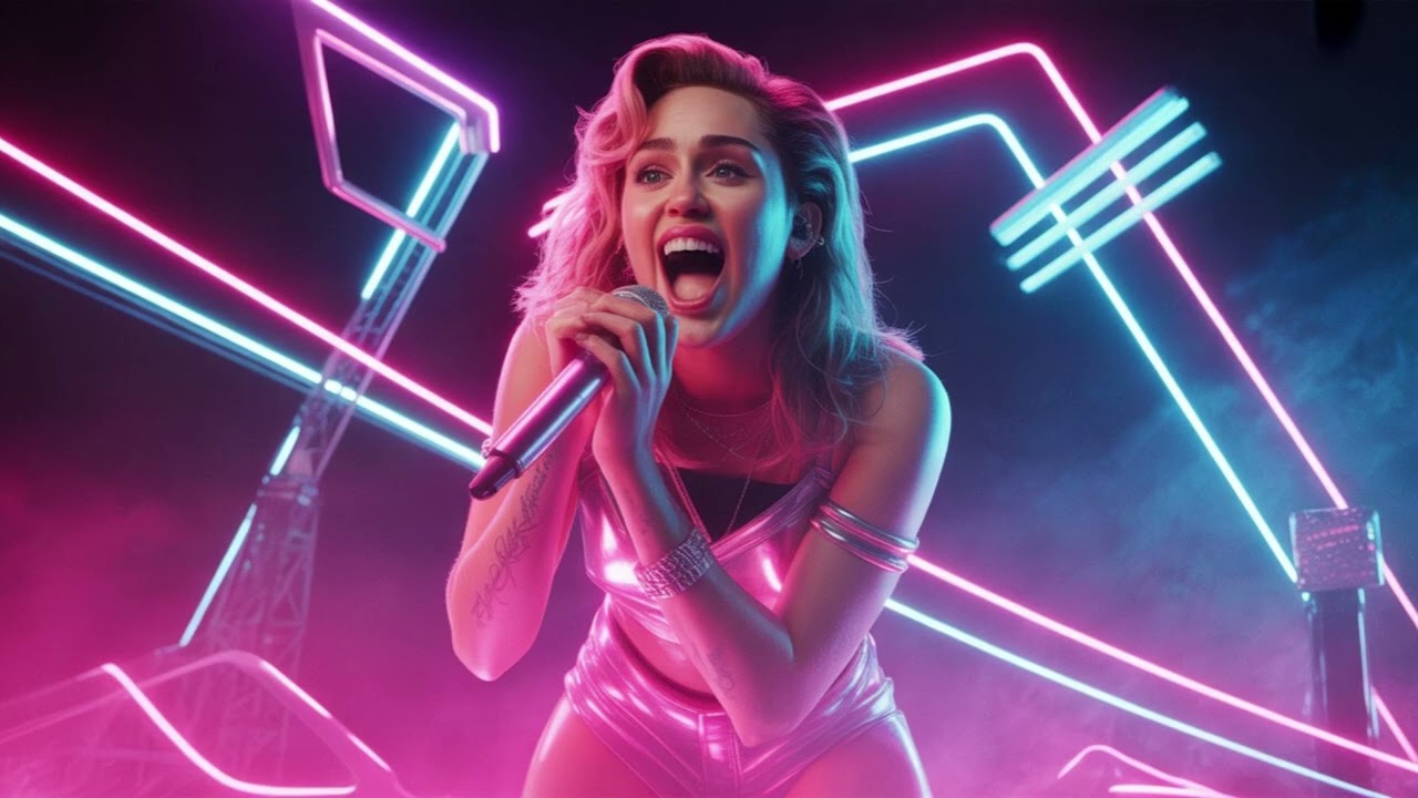Flowers – Miley Cyrus (80s Synthwave Remix) | VibeWave Records