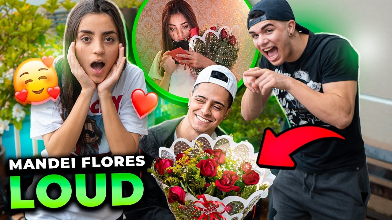 ASSUMIRAM?! ELA RECEBEU FLORES COM O NOME DELE NA LOUD!!