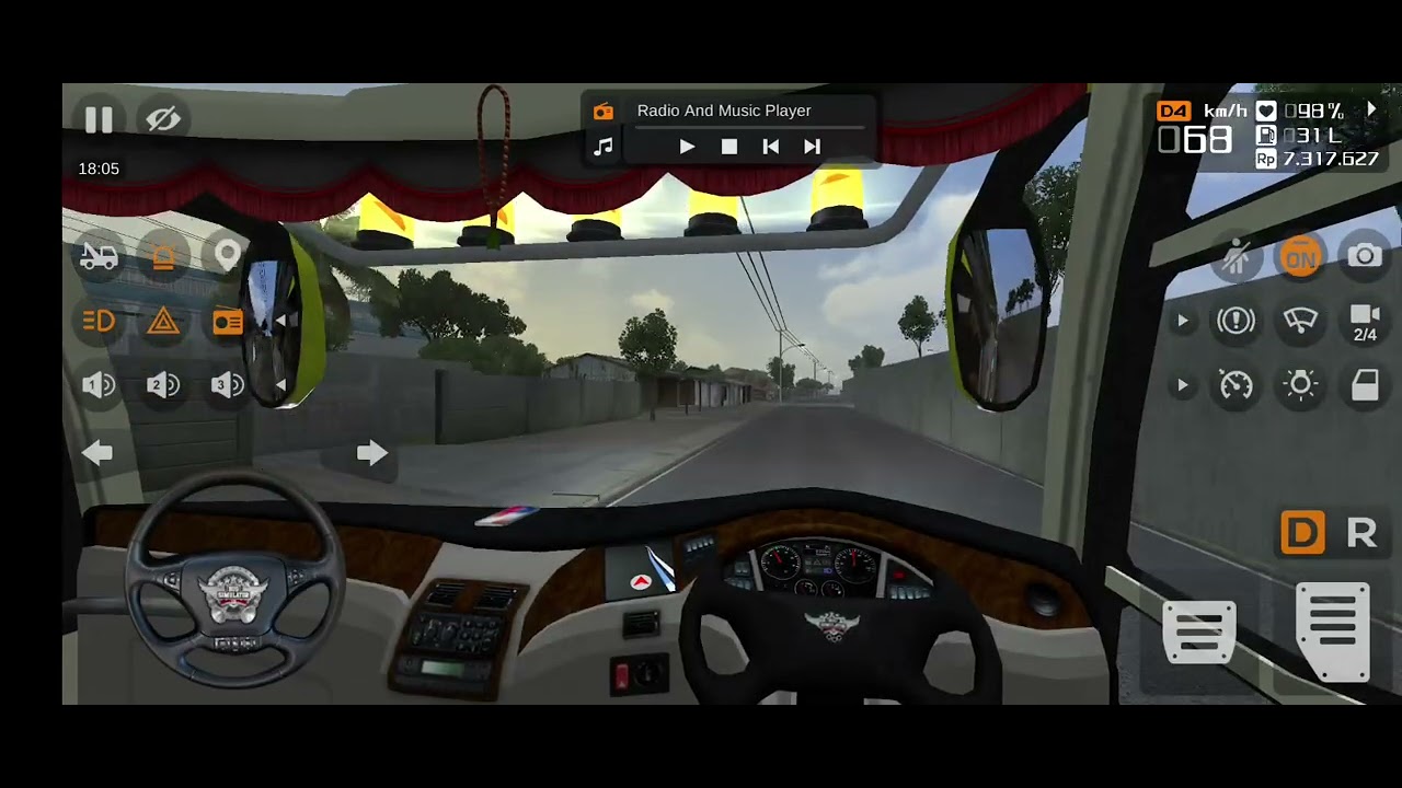 bus | simulator | indonesia | gameplay | #level | 842 | Extreme | speed |  bus | drive | in | rainy🚍