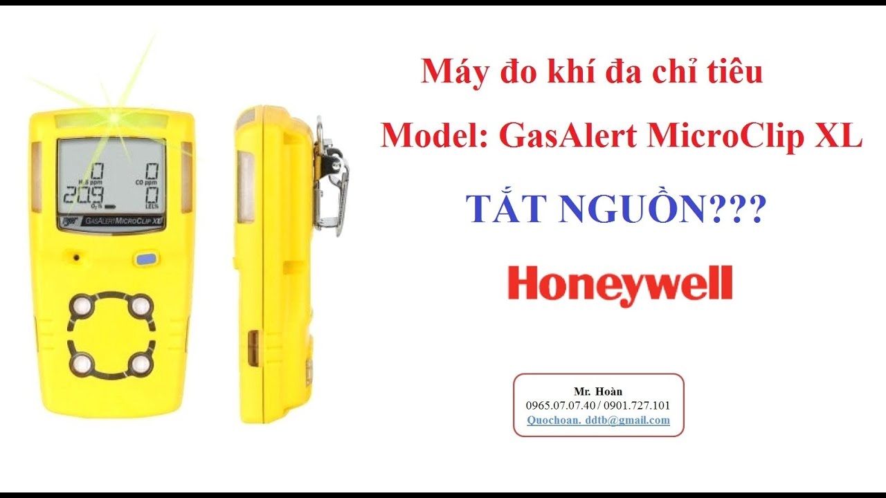 Tắt nguồn m&aacute;y đo 4 loại kh&iacute; GasAlert MicroClip XL   0965070740