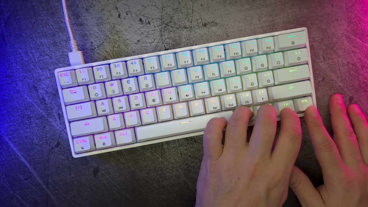 Teclado GK61 REVIEW - Switch Gateron Yellow o MELHOR!