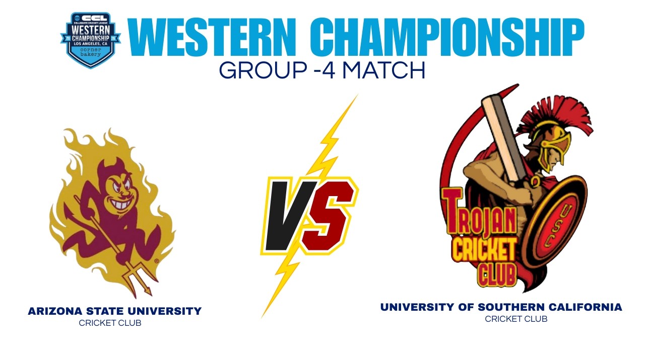 Game 4 : Arizona State University vs University of Southern California USC| LIVE Cricket | CCL USA