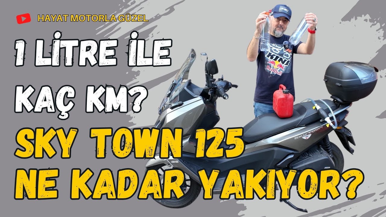 Kymco Sky Town 125 1 Litre Benzin ile Kaç Kilometre Gider? | Yakıt Ölçümü  | Hayat Motorla Güzel