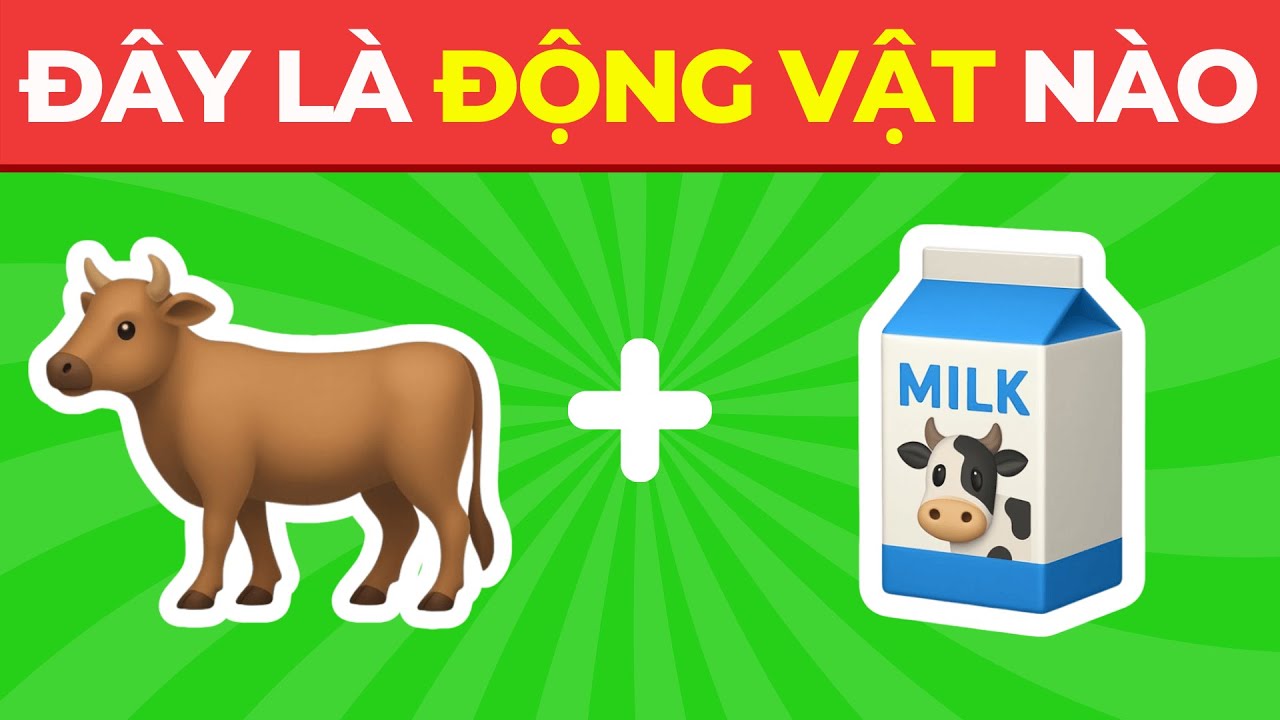 🐶🦒🐼 Thử Thách Đoán Tên Các Loài Động Vật Bằng Emoji : Đuổi Hình Bắt Chữ 🐾 | BuBo Quiz