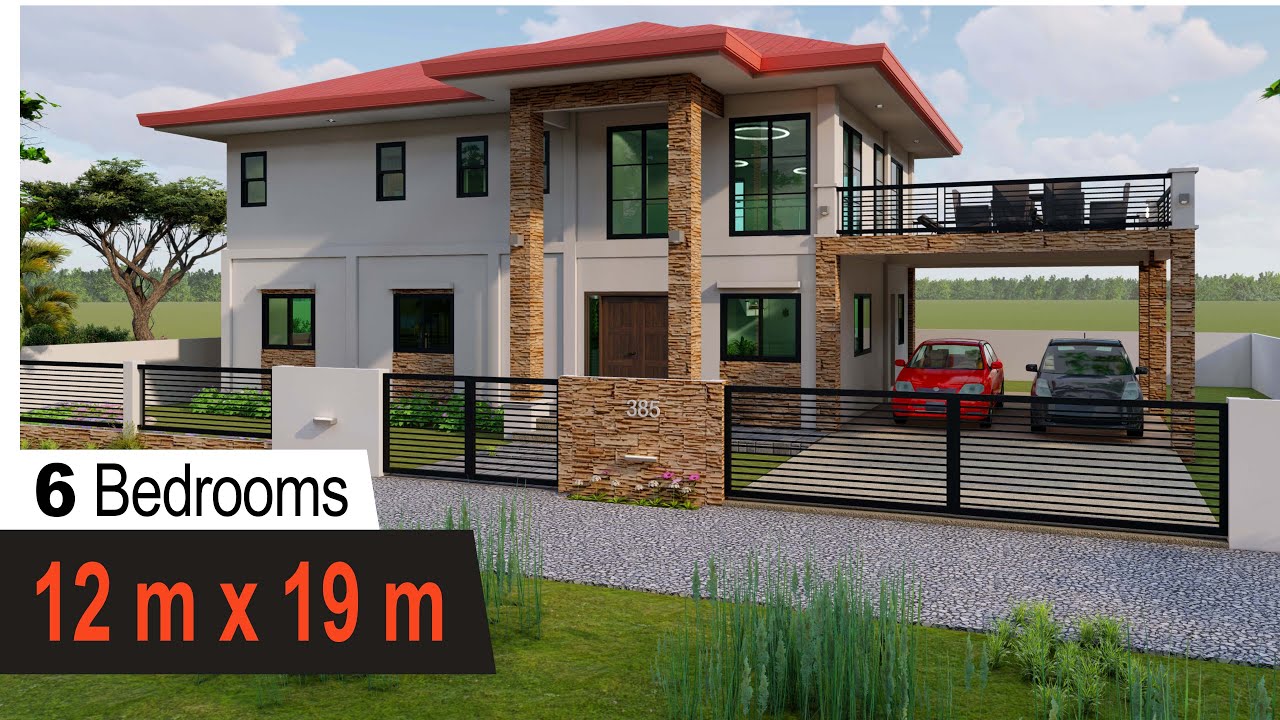 19x13 m 2 Story House Design (170 sqm)