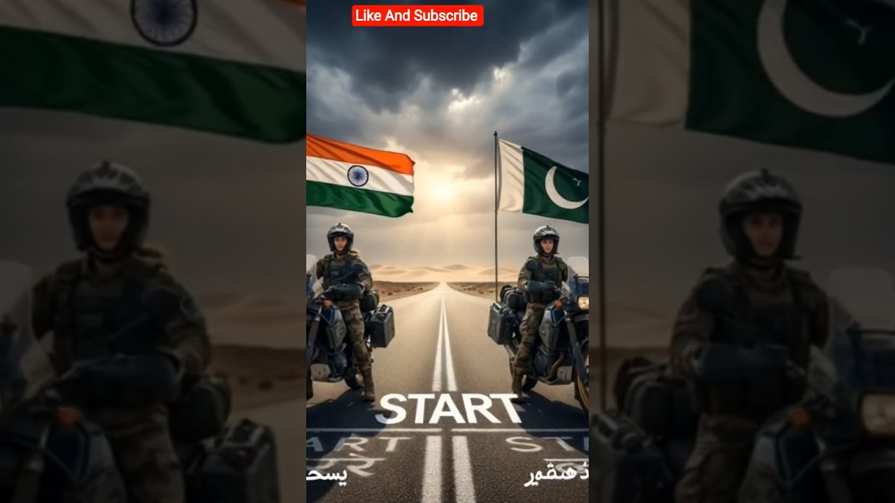Indian Army Biker Vs Pakistani Army Biker Racing 🏎️🔥♥️