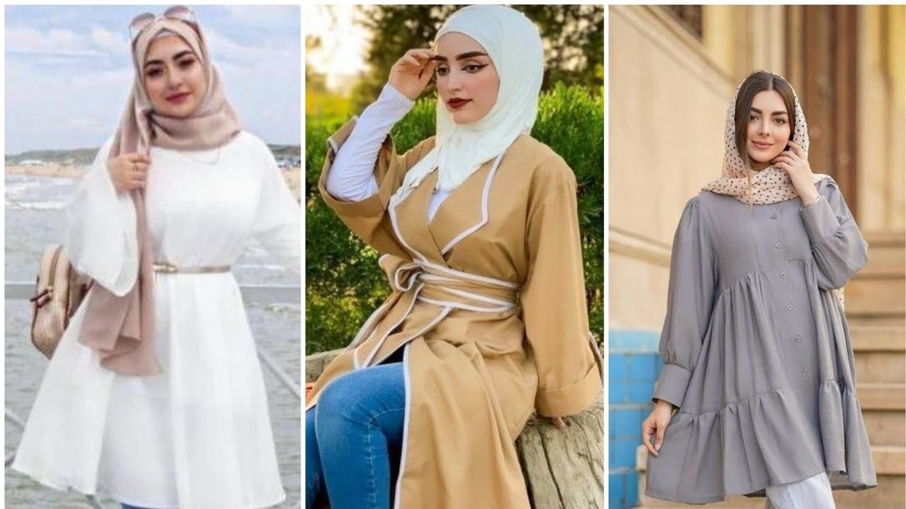 Hijab Dress design collection/stylish Hijab dresses/Quite Hijab dresses with Jens/Latest hijab dress