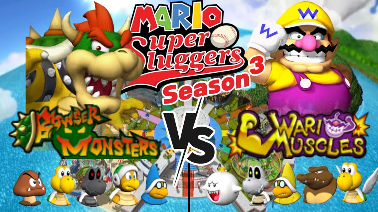 Монстры Боузер против мускулов Варио! Mario Super Sluggers, 3 сезон!