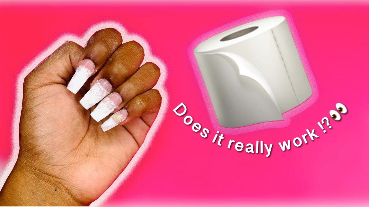 Накладные ногти с помощью туалетной бумаги! | Tissue Nails Home